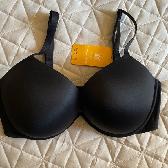 WINGSLOVE Other - ☀️3 for $25 NEW Black Satin Bra 36DD BRAND NEW